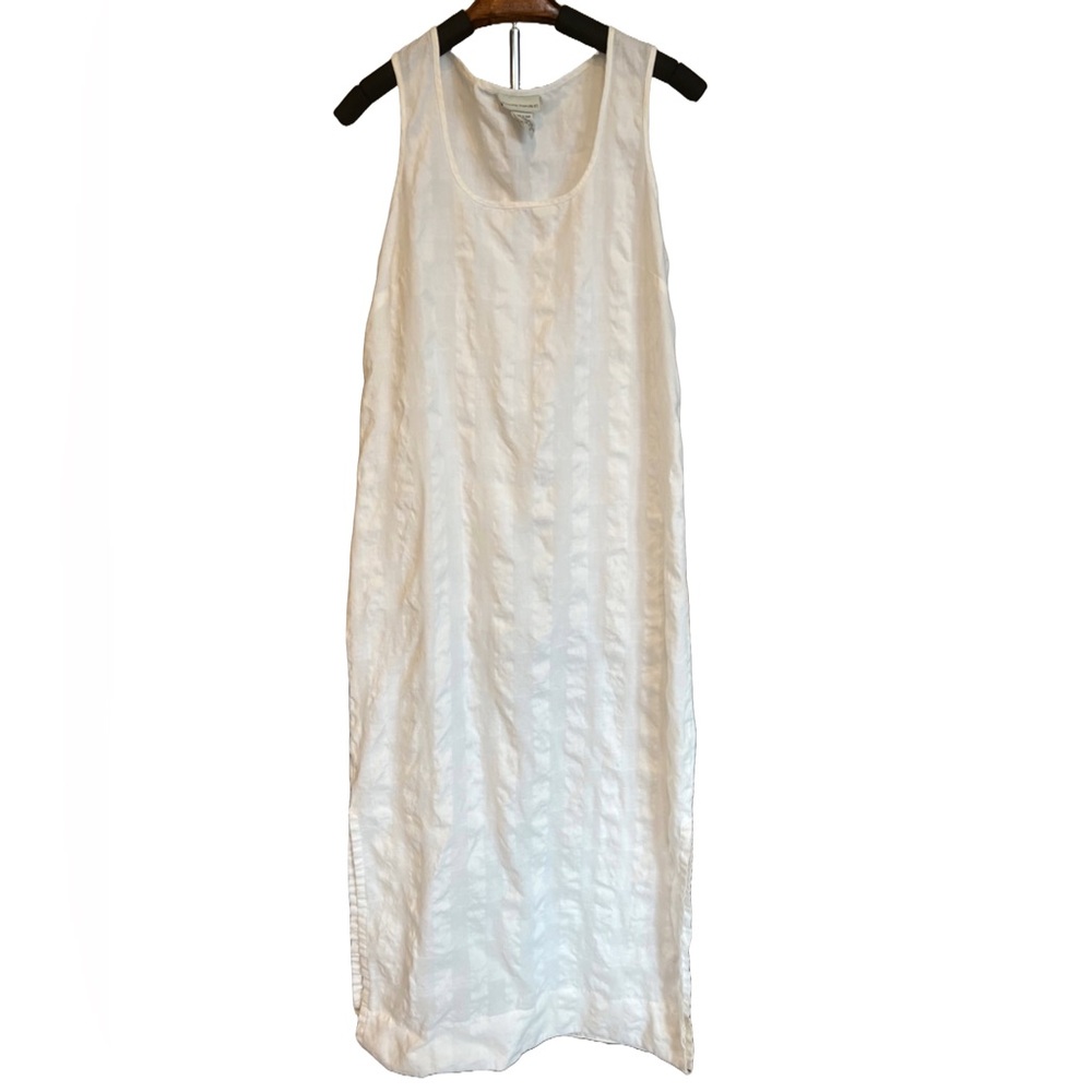 Banana Republic Ivory Linen-Cotton Dress Size Medium